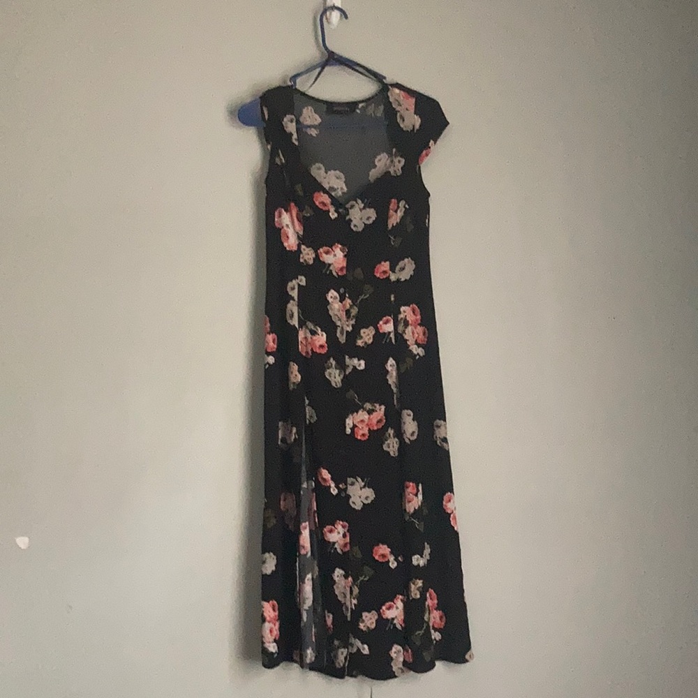 Floral M slit dress